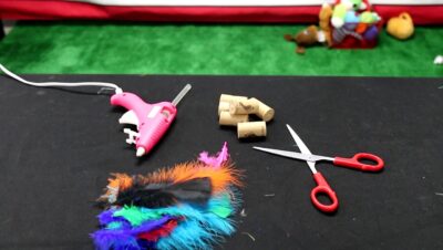 diy feather cat toy gor ett fjad